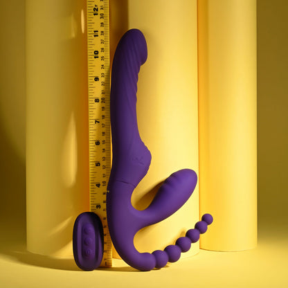 Playboy Pleasure HUG IT OUT - Purple 29 cm Strapless Strap-On