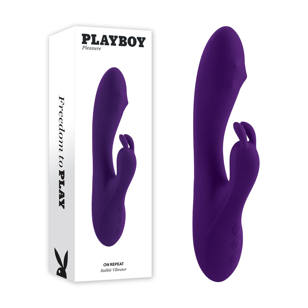 Playboy Pleasure ON REPEAT - Purple 19.7 cm Rabbit Vibrator