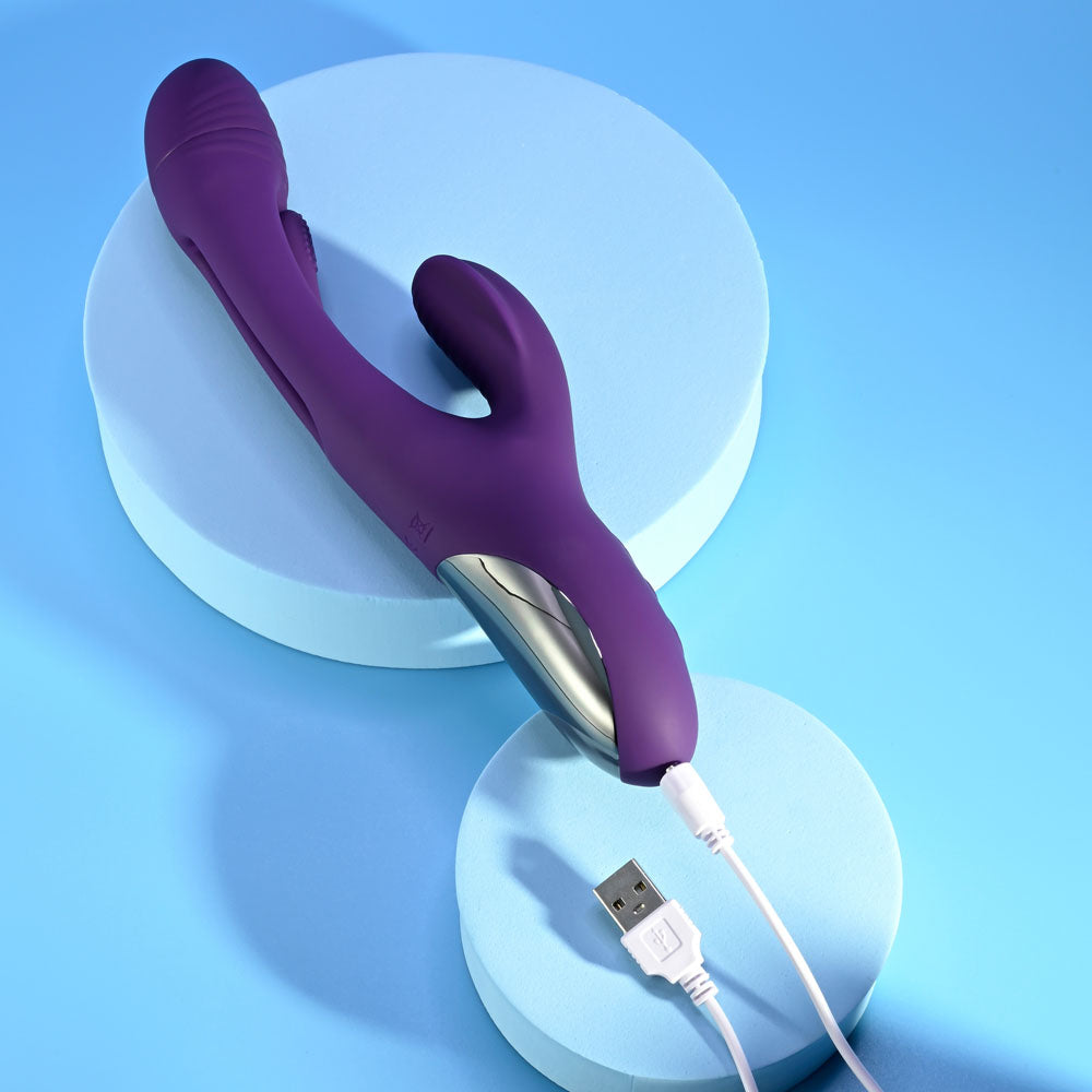 Playboy Pleasure THE THRILL - Purple 24.4 cm Rabbit Vibrator