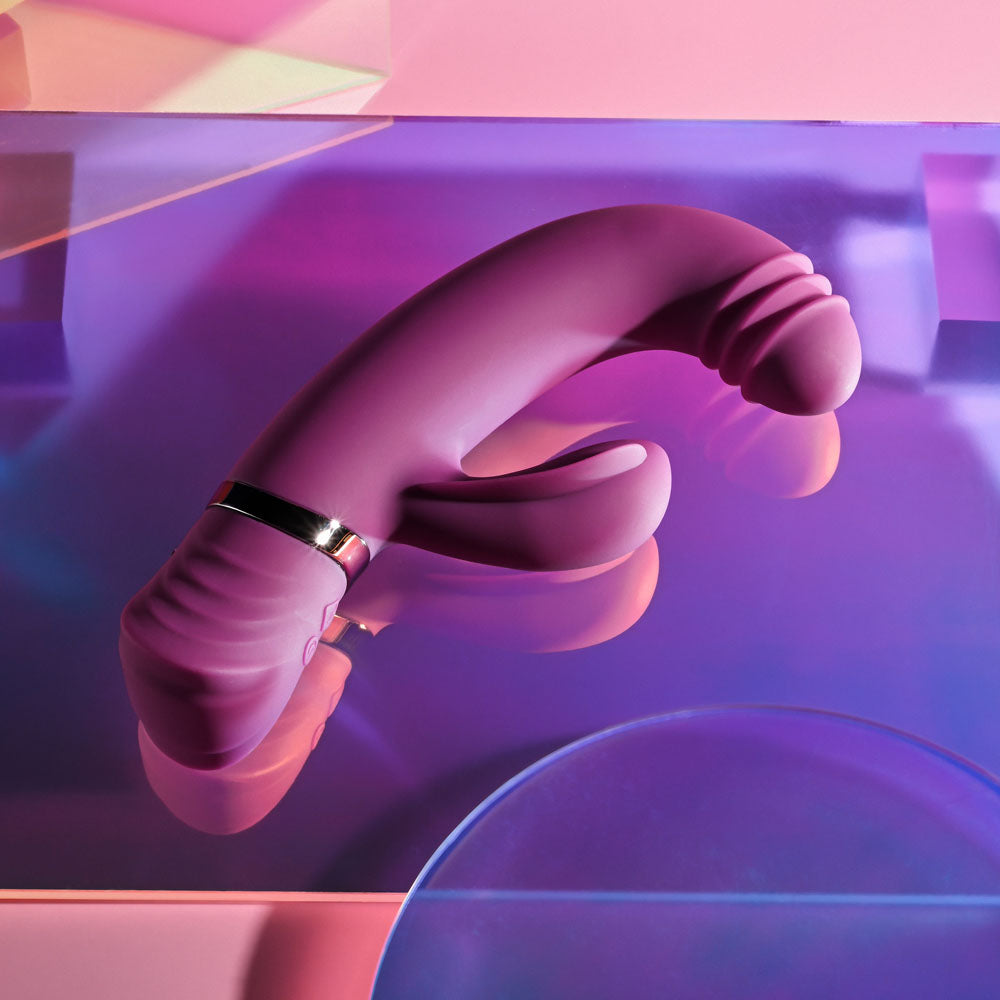Playboy Pleasure TAP THAT - Purple USB Rechargebale Rabbit Vibrator