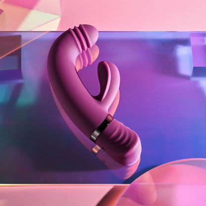 Playboy Pleasure TAP THAT - Purple USB Rechargebale Rabbit Vibrator