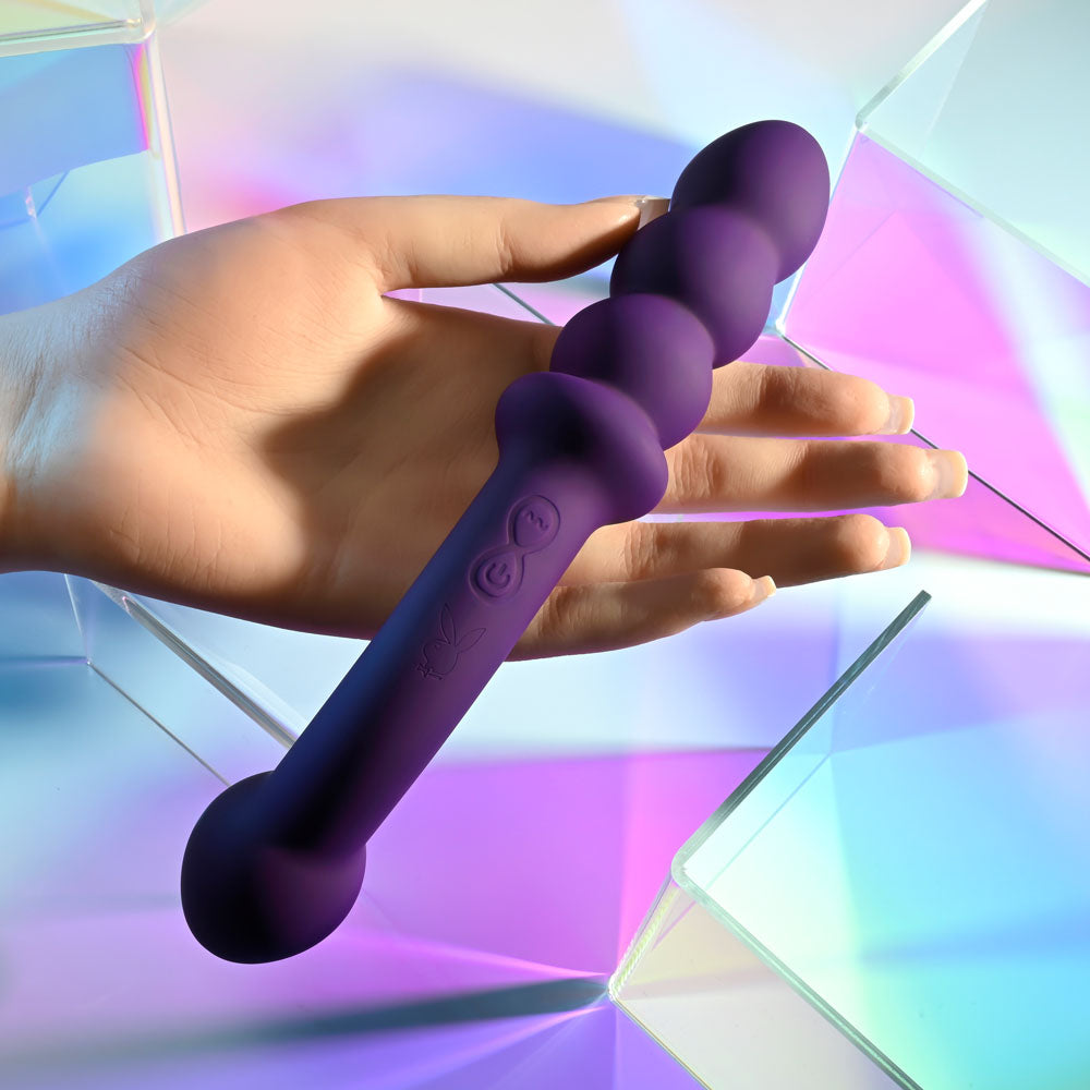 Playboy Pleasure THE SEEKER - Purple 20.3 cm Double Ended Vibrator