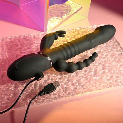 Playboy Pleasure BIG BUNNY ENERGY - Black 26.2 cm Rabbit Vibrator