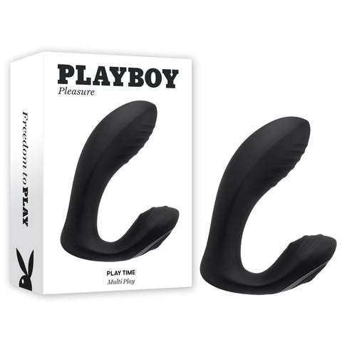 Playboy Pleasure PLAY TIME - Black 12.7 cm USB Rechargeable Vibrator - Image 1