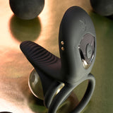 Playboy Pleasure JUST RIGHT - Black USB Rechargeable Vibrating Cock & Balls Rings - Image 7