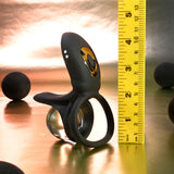 Playboy Pleasure JUST RIGHT - Black USB Rechargeable Vibrating Cock & Balls Rings - Image 8