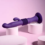 Playboy Pleasure HOPPY ENDING - Purple 29.2 cm USB Rechargeable Thrusting Rabbit Vibrator - Image 4