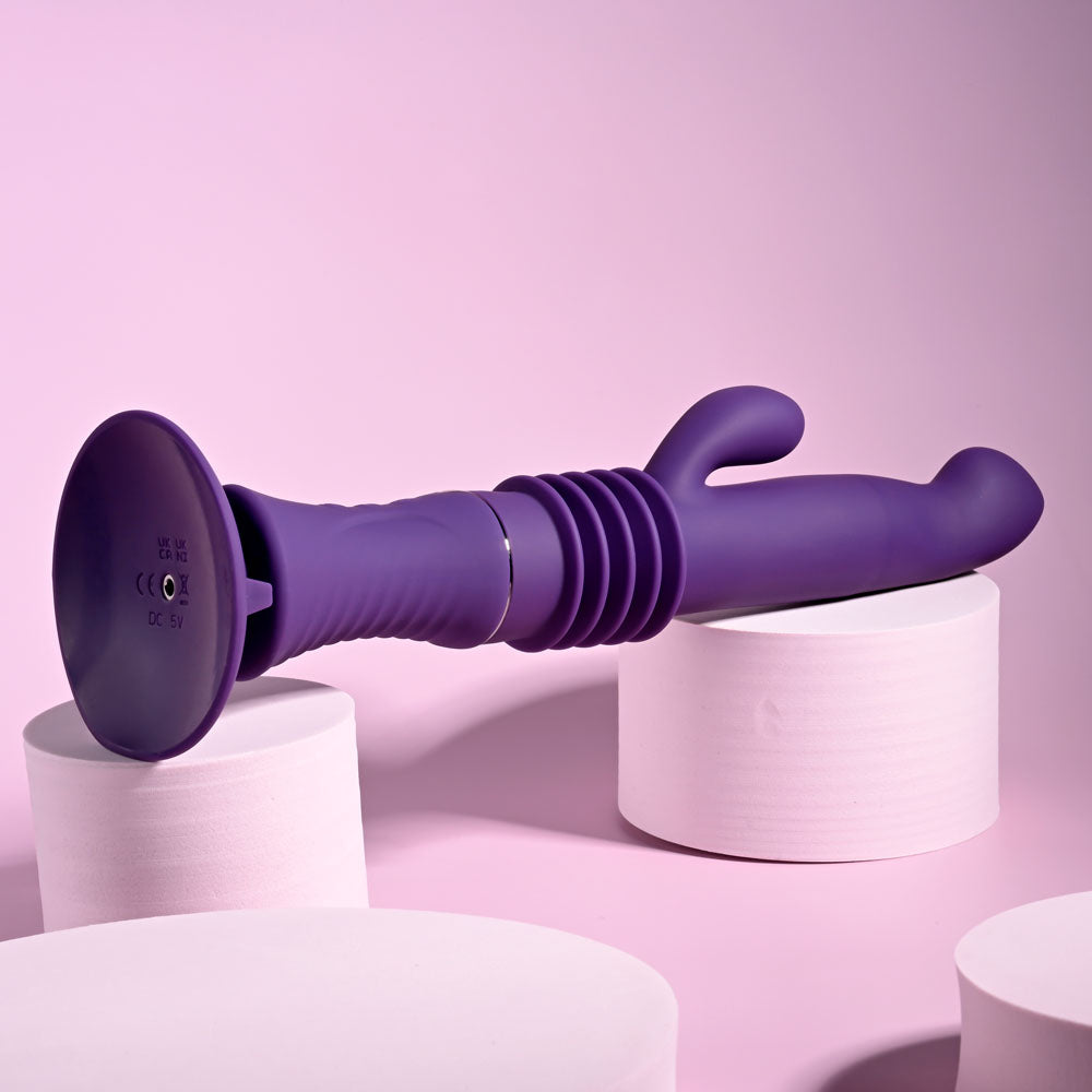 Playboy Pleasure HOPPY ENDING - Purple Thrusting Rabbit Vibrator