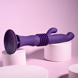 Playboy Pleasure HOPPY ENDING - Purple 29.2 cm USB Rechargeable Thrusting Rabbit Vibrator - Image 5