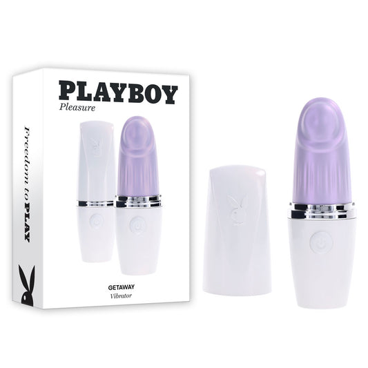 Playboy Pleasure GETAWAY - White/Purple 14.2 cm Tapping Stimulator