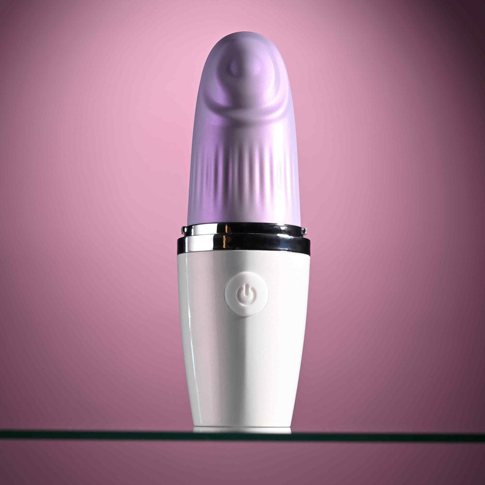 Playboy Pleasure GETAWAY - White/Purple 14.2 cm Tapping Stimulator