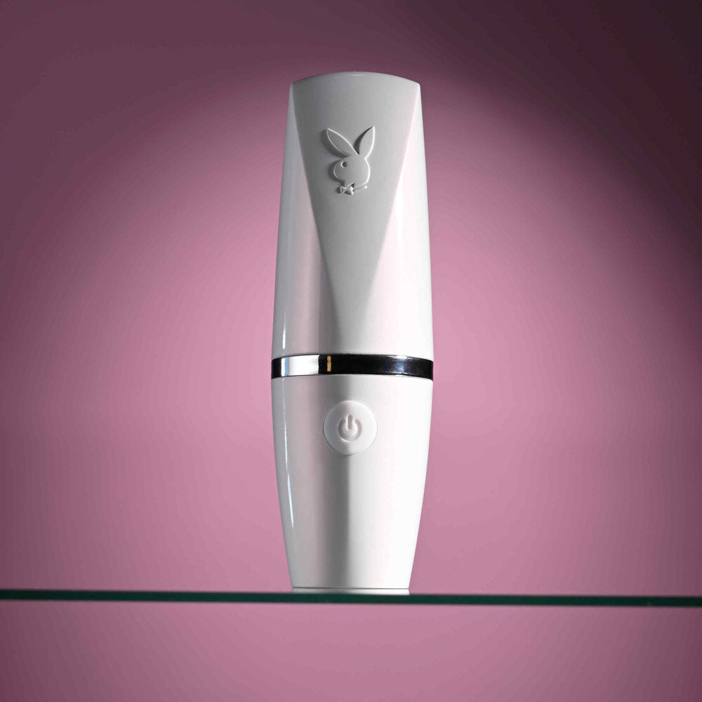Playboy Pleasure GETAWAY - White/Purple 14.2 cm Tapping Stimulator