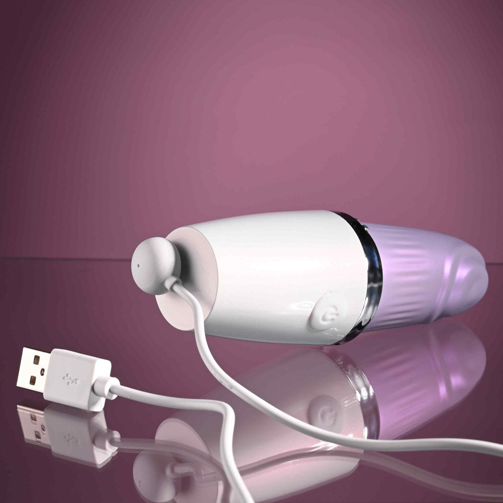 Playboy Pleasure GETAWAY - White/Purple 14.2 cm Tapping Stimulator