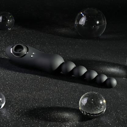Playboy Pleasure LET IT BEAD - Black 23.1 cm Vibrating Anal Beads