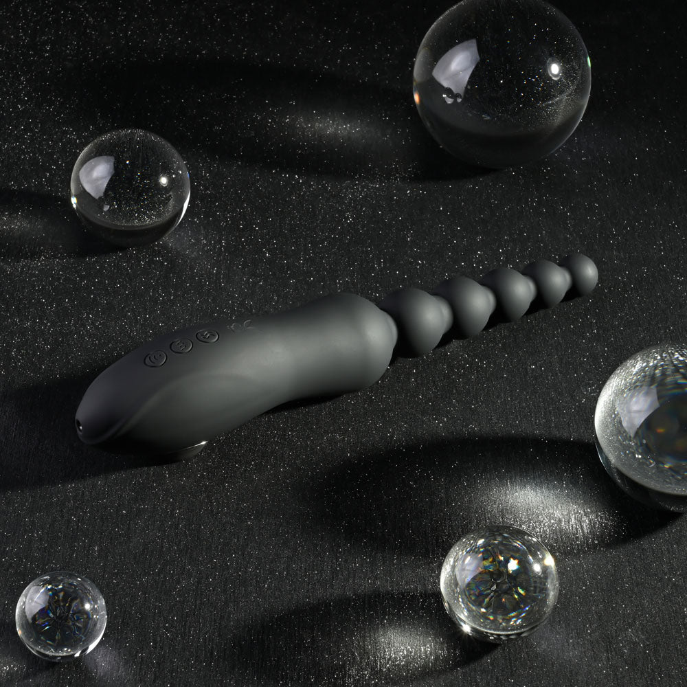 Playboy Pleasure LET IT BEAD - Black 23.1 cm Vibrating Anal Beads
