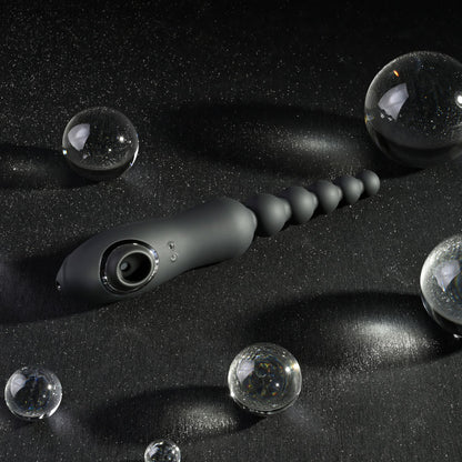 Playboy Pleasure LET IT BEAD - Black 23.1 cm Vibrating Anal Beads