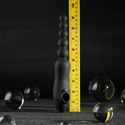 Playboy Pleasure LET IT BEAD - Black 23.1 cm Vibrating Anal Beads