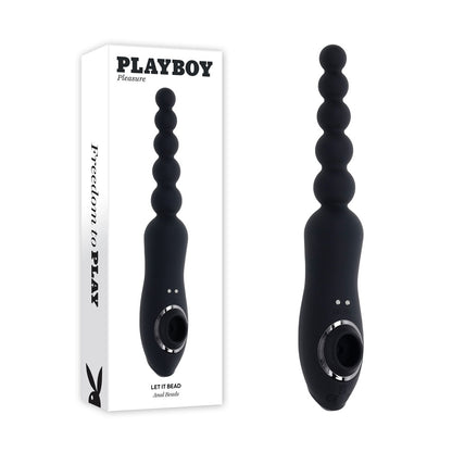 Playboy Pleasure LET IT BEAD - Black 23.1 cm Vibrating Anal Beads