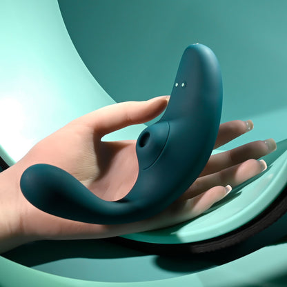 Playboy Pleasure CHARMER - Blue Vibrator with Clitoral Suction