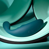 Playboy Pleasure CHARMER - Blue USB Rechargeable Vibrator with Clitoral Suction - Image 4