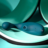 Playboy Pleasure CHARMER - Blue USB Rechargeable Vibrator with Clitoral Suction - Image 5