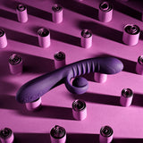 Playboy CURLICUE - Purple 23.5 cm USB Rechargeable Rabbit Vibrator - Image 4