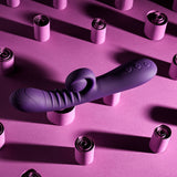 Playboy CURLICUE - Purple 23.5 cm USB Rechargeable Rabbit Vibrator - Image 5