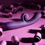 Playboy CURLICUE - Purple 23.5 cm USB Rechargeable Rabbit Vibrator - Image 6