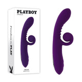 Playboy CURLICUE - Purple 23.5 cm USB Rechargeable Rabbit Vibrator - Image 1