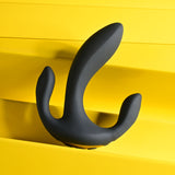 Playboy Pleasure TRIPLE THREAT - Black USB Rechargeable Triple Probe Vibrator - Image 2