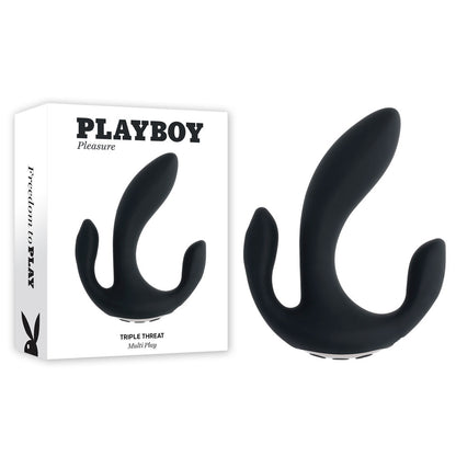 Playboy Pleasure TRIPLE THREAT - Black Triple Probe Vibrator