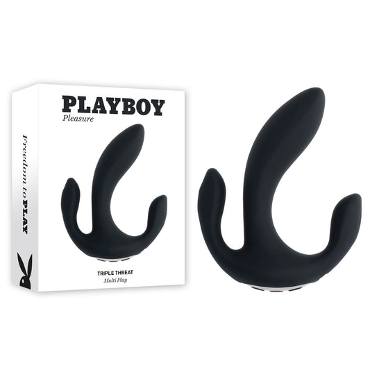 Playboy Pleasure TRIPLE THREAT - Black Triple Probe Vibrator