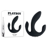 Playboy Pleasure TRIPLE THREAT - Black USB Rechargeable Triple Probe Vibrator - Image 1