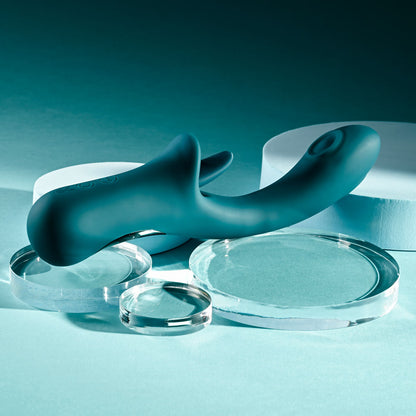 Playboy Pleasure HARMONY - Blue 22.9 cm Vibrator with Clitoral Flicker