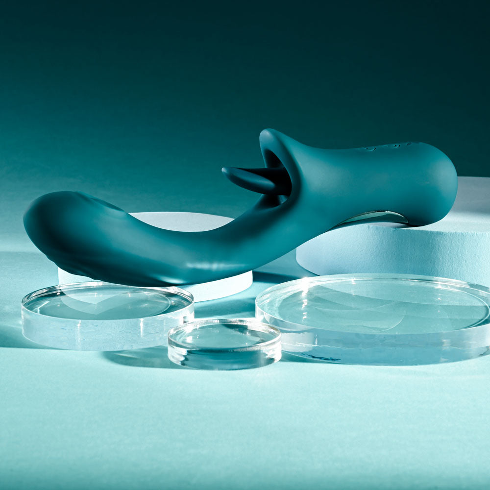 Playboy Pleasure HARMONY - Blue 22.9 cm Vibrator with Clitoral Flicker