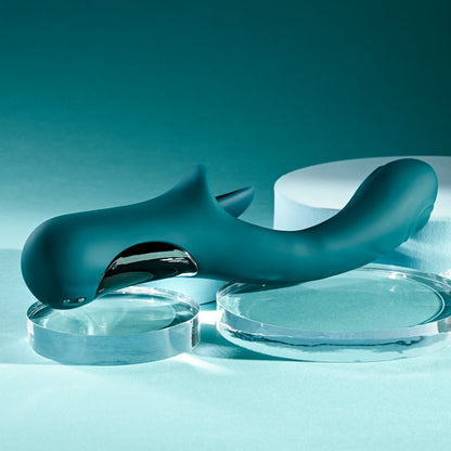 Playboy Pleasure HARMONY - Blue 22.9 cm Vibrator with Clitoral Flicker