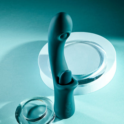 Playboy Pleasure HARMONY - Blue 22.9 cm Vibrator with Clitoral Flicker