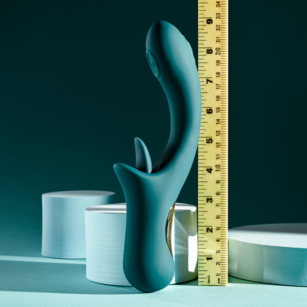 Playboy Pleasure HARMONY - Blue 22.9 cm Vibrator with Clitoral Flicker