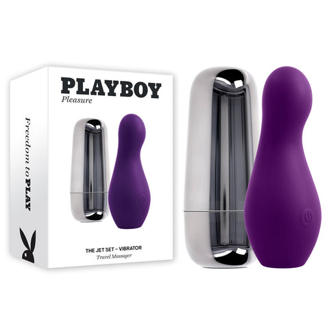 Playboy Pleasure THE JET SET - VIBRATOR - Purple 10.2 cm Vibrator with Self Charging Case - Image 1