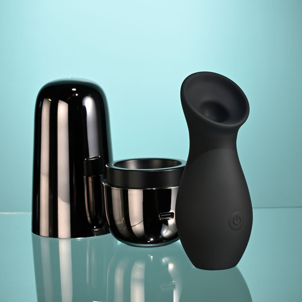 Playboy Pleasure THE JET SET - SUCKER - Black Sucking Stimulator