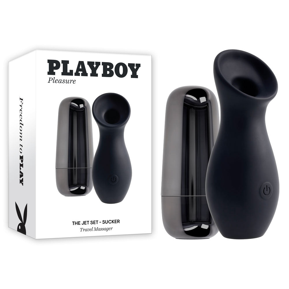 Playboy Pleasure THE JET SET - SUCKER - Black Sucking Stimulator