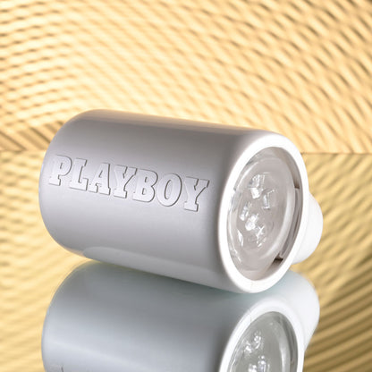 Playboy Pleasure SPIN DOCTOR - White Vibrating & Spinning Stroker