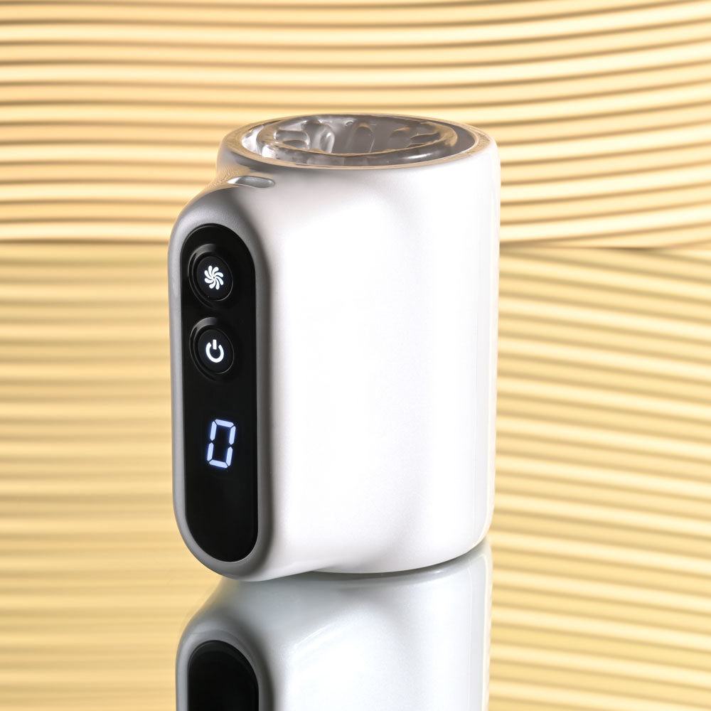 Playboy Pleasure SPIN DOCTOR - White Vibrating & Spinning Stroker