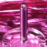 Playboy Pleasure AMETHYST - Purple 12.4 cm USB Rechargeable Glass Tipped Mini Vibrator - Image 2