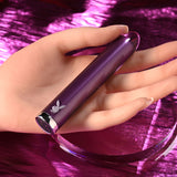 Playboy Pleasure AMETHYST - Purple 12.4 cm USB Rechargeable Glass Tipped Mini Vibrator - Image 3
