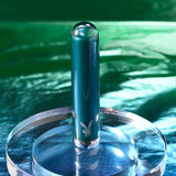 Playboy Pleasure EMERALD - Blue 9.1 cm USB Rechargeable Glass Tipped Bullet - Image 2