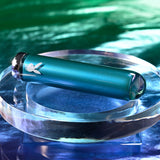 Playboy Pleasure EMERALD - Blue 9.1 cm USB Rechargeable Glass Tipped Bullet - Image 4