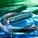Playboy Pleasure EMERALD - Blue 9.1 cm USB Rechargeable Glass Tipped Bullet - Image 5