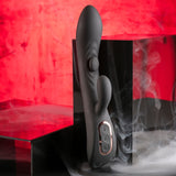 Playboy Pleasure THATS THE SPOT - Black 23.3 cm USB Rechargeable Rabbit Vibrator with G-Spot Tapper - Image 2