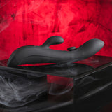 Playboy Pleasure THATS THE SPOT - Black 23.3 cm USB Rechargeable Rabbit Vibrator with G-Spot Tapper - Image 5